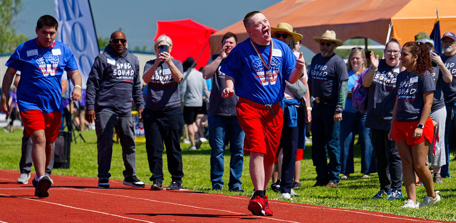 Enthusiastic support for the Wood County Warriors from their "speed squad" was on display for the 25m walk/run. [see more special olympics success]